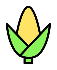 Corn, farm icon illustration on transparent background