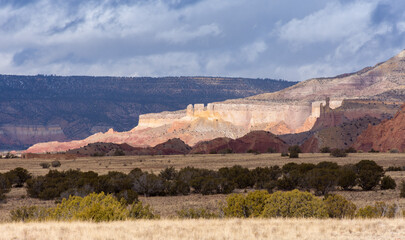 Colorful mesa and buttes near Ghost Ranch New Mexico