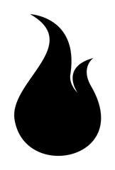 fire, flame isolated simple on white background icon illustration on transparent background