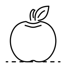 an Apple icon illustration on transparent background