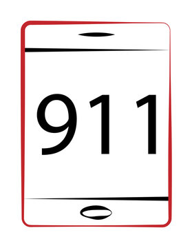 Firefighter, 911 phone two color on white background icon illustration on transparent background