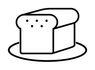 bread icon illustration on transparent background