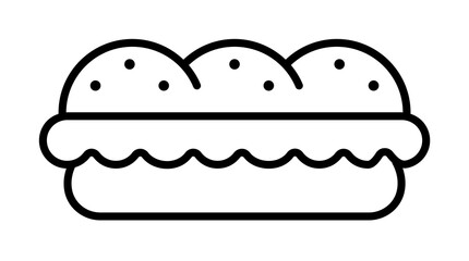 burger icon illustration on transparent background