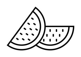 watermelon icon illustration on transparent background
