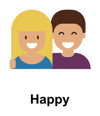Fototapeta premium friends, female, male color icon illustration on transparent background