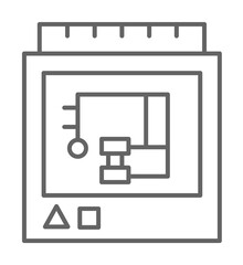 Chip, technology icon illustration on transparent background