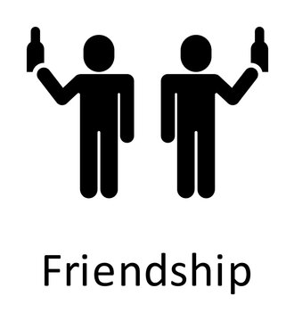 Friendship, friendship icon illustration on transparent background