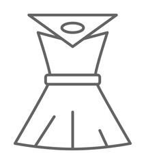Dress, technology icon illustration on transparent background
