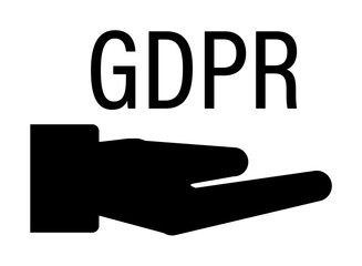 care, GDPR icon illustration on transparent background