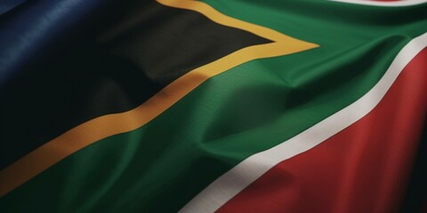 waving national flag of south africa, man of peace