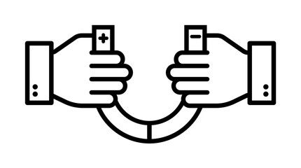 attach, customer retention icon illustration on transparent background