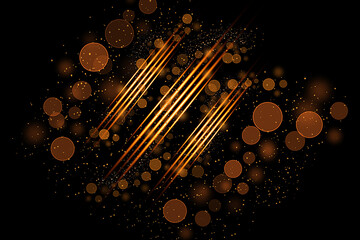 Realistic Colorful bokeh sparkle light effects on black background	