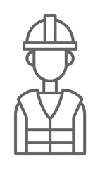Industry flat, factory, helmet, industrial, man person worker on white background icon illustration on transparent background