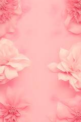 Beautiful summer flowers background, generative AI