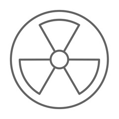 Obraz premium Industry flat, caution, danger, nuclear, pollution, power radiation radioactive on white background icon illustration on transparent background