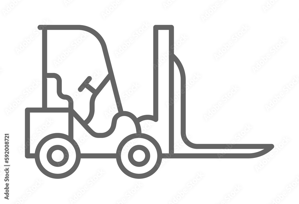 Canvas Prints industry flat, forklift, industrial, transportation, truck vehicle warehouse on white background ico