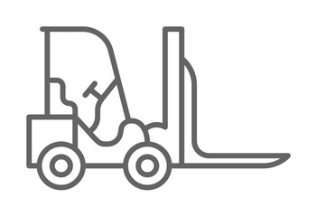 Industry flat, forklift, industrial, transportation, truck vehicle warehouse on white background icon illustration on transparent background