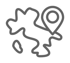 Italy, location icon illustration on transparent background