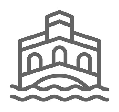 recommend clip art: Bridge, Italy icon illustration on transparent background