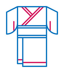 Japan, kimono icon illustration on transparent background