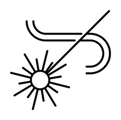 Beam icon illustration on transparent background