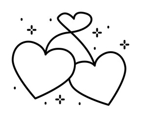Heart, cherry icon illustration on transparent background