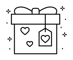 Gift, heart, love icon illustration on transparent background