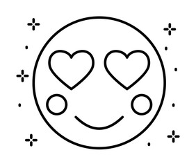 Smile, lovely icon illustration on transparent background