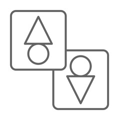 WC, sign, mall icon illustration on transparent background