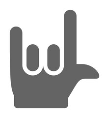 Music festival, hand, sign, rock icon illustration on transparent background