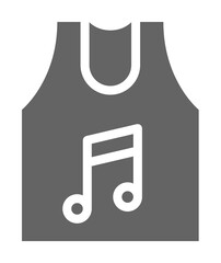 Music festival, t-shirt, note, sign icon illustration on transparent background