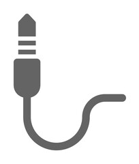 Music festival, cable, jack connector, connection icon illustration on transparent background