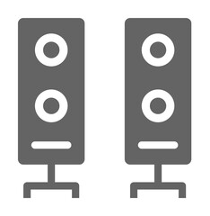 Music festival, speakers, woofer, audio icon illustration on transparent background