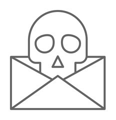 Envelope, nasty, letter outline icon illustration on transparent background