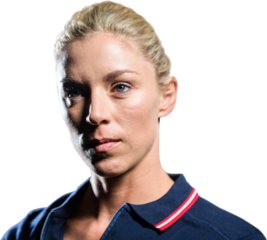 Close-up of female tennis player