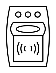 Nfc, payment, terminal icon illustration on transparent background