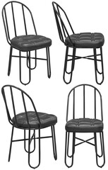 Chair for home or cafe. Interior element. Isolated from the background. From different angles