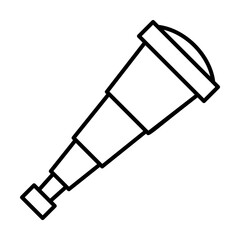 Spyglass, pirate icon illustration on transparent background