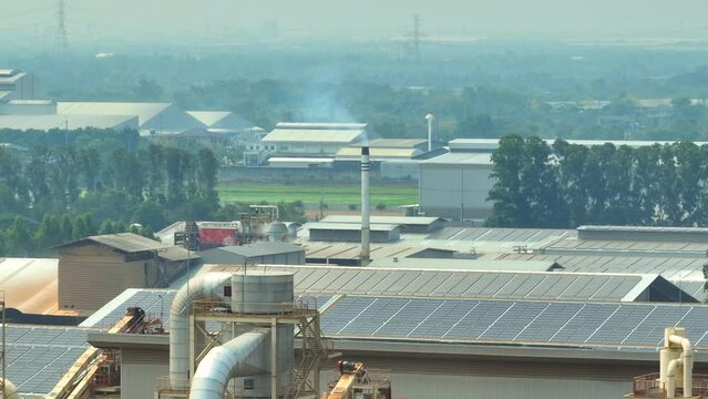Some industrial exhaust fumes can be relatively transparent and difficult to see from a distance, while others may appear dense and dark, indicating a higher concentration of pollutants. 4K drone
