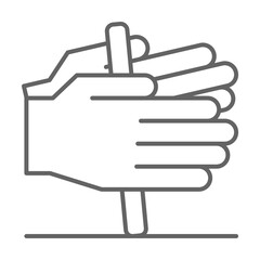 Prehistoric hand fair icon illustration on transparent background