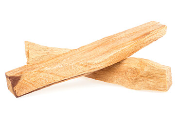 Palo Santo incense wood sticks isolated on a white background. Bursera Graveolens, organic holy...