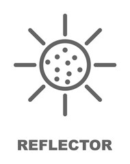 Reflector icon illustration on transparent background