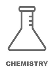 Chemistry icon illustration on transparent background