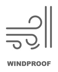 Windproof icon illustration on transparent background