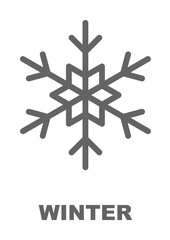 Winter icon illustration on transparent background