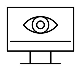 view monitor icon illustration on transparent background