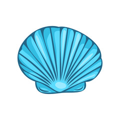 Seashells underwater icon, vector illustration