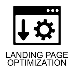 Landing page optimization icon illustration on transparent background