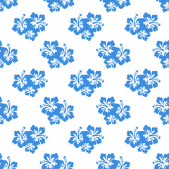 Purple Aloha Hawaiian Shirt Seamless Background Pattern	