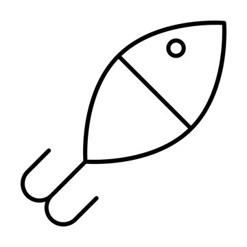 recommend clip art: Fishing float outline icon illustration on transparent background